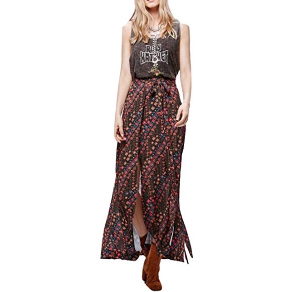 Free People Dresses & Skirts - Free People | Remember Me Maxi Skirt 6 Floral Boho